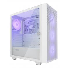 CAJA ORDENADOR GAMING COOLBOX GA300 GRID LINE ATX ARGB CRISTAL TEMPLADO BLANCO