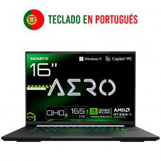 PORTATIL GIGABYTE AERO  X16 2WHA3PTC65AH R9-370HX/ 32GB/ SSD 1TB/ RTX 5070 8GB/ 16"/ W11H PORTUGUES
