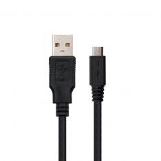 CABLE USB 2.0 A MICRO USB NANOCABLE 0.8M/ MACHO-HEMBRA/ NEGRO