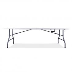 Mesa Plegable Solid 242cm portátil 242X76X74 Interior/Exterior (EN 581-1/3) Tablero Resina HDPE 35cm Capacidad 10/12 Personas y Carga 150 kg. Multiuso