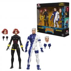 PACK 2 FIGURAS HASBRO MARVEL LEGENDS SERIES EARTHS MIGHTIEST HEROES AVENGERS BLACK WIDOW & QUICKSILVER