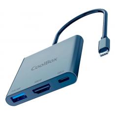 MINIDOCK COOLBOX C31 ALUMINIO USB-C A HDMI 4K/USB-A/USB-C 3.2 GEN1 PC/MAC/CONSOLAS