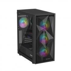 CAJA ORDENADOR GAMING GENESIS DIAXID 605 ARGB ATX CRISTAL TEMPLADO NEGRA