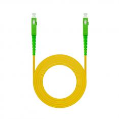 CABLE DE FIBRA OPTICA NANOCABLE SC/APC A SC/APC MONOMODO SIMPLEX LSZH, AMARILLO, 3 M