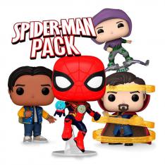 LOTE 4 FUNKOS SPIDERMAN TRAJE INTEGRADO+NED+GREEN GLOBLIN+DOCTOR STRANGE