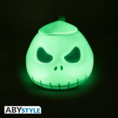 TAZA ABYSTYLE PESADILLA ANTES DE NAVIDAD JACK BRILLA EN LA OSCURIDAD