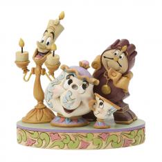 FIGURA ENESCO LUMIERE, LA SENORA POTT, CHIP Y COGSWORTH