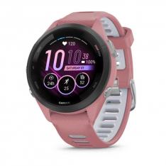 Garmin Forerunner 265S 42mm Bisel negro con carcasa en rosa y correa de silicona en rosa/gris