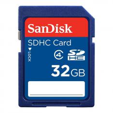 TARJETA MEMORIA SECURE DIGITAL SD 32GB SANDISK CLASE 4 SDHC