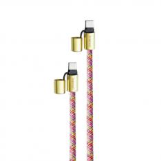 CABLE USB TIPO C INTENSO 1.65M/ MACHO-MACHO/ NEON MIX