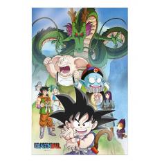 POSTER 3D 38X58CM SHENRON AND HEROES DRAGON BALL