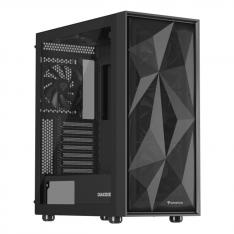 CAJA ORDENADOR GAMING GENESIS DIAXID 605F ATX CRISTAL TEMPLADO NEGRO