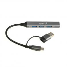 HUB EWENT USB TIPO C / USB 3.2 4 EN 1
