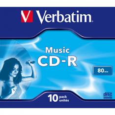 VERBATIM CD-R 700MB 16X TARRINA 10 UNIDADES AUDIO