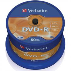 VERBATIM DVD-R 4.7GB 16X TARRINA 50 UNIDADES ADVANCED AZO