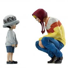 FIGURA ICHIBANSHO ONE PIECE MASTERLISE TRAFALGAR LAW & CORAZON (THE UNBREAKABLE LAW) 11-13CM