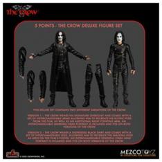 SET 2 FIGURAS MEZCO TOYZ THE CROW 5 POINTS THE CROW DELUXE 10CM
