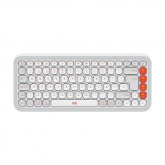 TECLADO LOGITECH POP ICON KEYS INALAMBRICO BLANCO/NARANJA