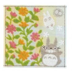 MINI TOALLA TOTORO GRIS JARDIN DE FLORES 25X25 CM MI VECINO TOTORO