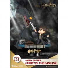 FIGURA BEAST KINGDOM DSTAGE HARRY POTTER Y LA CÁMARA SECRETA HARRY VS BASILICO