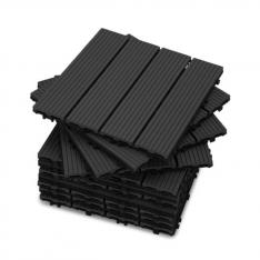 3NOD - PACK 11 BALDOSAS SUELO WPC ENSAMBLABLES  COLOR ANTRACITA (1m)