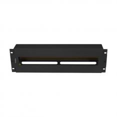 PANEL LANBERG DE DISTRIBUCION DE TENSION 19'' 3U CON RAIL DIN TS-35 NEGRO