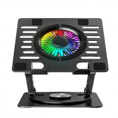 SOPORTE / BASE REFRIGERACION PARA PORTATIL COOLBOX COOLAIR 1VRGB AJUSTABLE HASTE 17" NEGRO