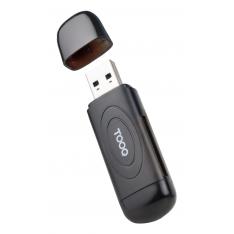 LECTOR TARJETAS TOOQ USB-A 3.0, SD/TF, NEGRO