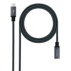 CABLE NANOCABLE USB 3.2 GEN2X2 20GB 100W C/M-H 1.5M ALARGADOR USB-C ALGODON