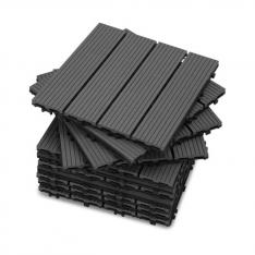 3NOD - PACK 11 BALDOSAS SUELO WPC ENSAMBLABLES COLOR GRIS (1m²)