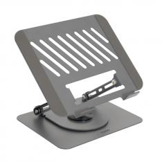 SOPORTE / BASE ELEVADOR TOOQ PARA PORTATIL 17" PLATA
