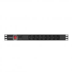 REGLETA LANBERG 1U 16A RACK 19" 8X SOCKET IEC C13 NEGRO 2M