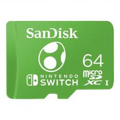 TARJETA MEMORIA MICRO SECURE DIGITAL 64GB SANDISK NINTENDO SWITCH UHS-I