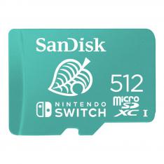 TARJETA MEMORIA SANDISK MICRO SECURE DIGITAL 512GB COBRANDED SDXC UHS-I U3 CLASE 10 LICENCIA NINTENDO