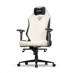 Silla Gaming Phoenix Monarch Remaster Cuero Napa Negra y Blanca Talla R