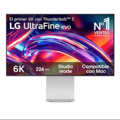 MONITOR LED 32" LG ULTRAFINE 32U990A-S NANO IPS/ 6K/ DP/ HDMI/ 60HZ/ 5MS/ VESA 100 X 100