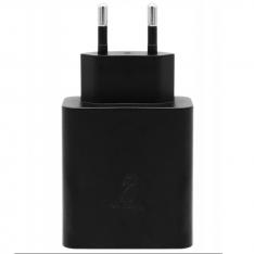 CARGADOR SAMSUNG 50W 2X USB TIPO C NEGRO + CABLE USB TIPO C