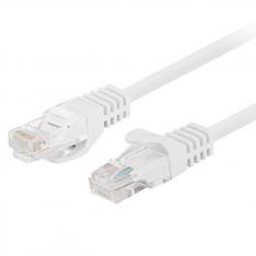 CABLE RED LANBERG LATIGUILLO CAT.6 U/UTP 0.25M BLANCO FLUKE PASSED 10 UNIDADES