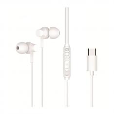AURICULAR INTRAUDITIVO USB-C CONCEPTRONIC BRENDAN03W 1.2m MICROFONO BLANCO