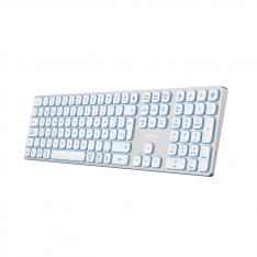 TECLADO INALAMBRICO RETROILUMINADO COOLBOX MOONLIGHT KEY B431 PLATA BLANCO