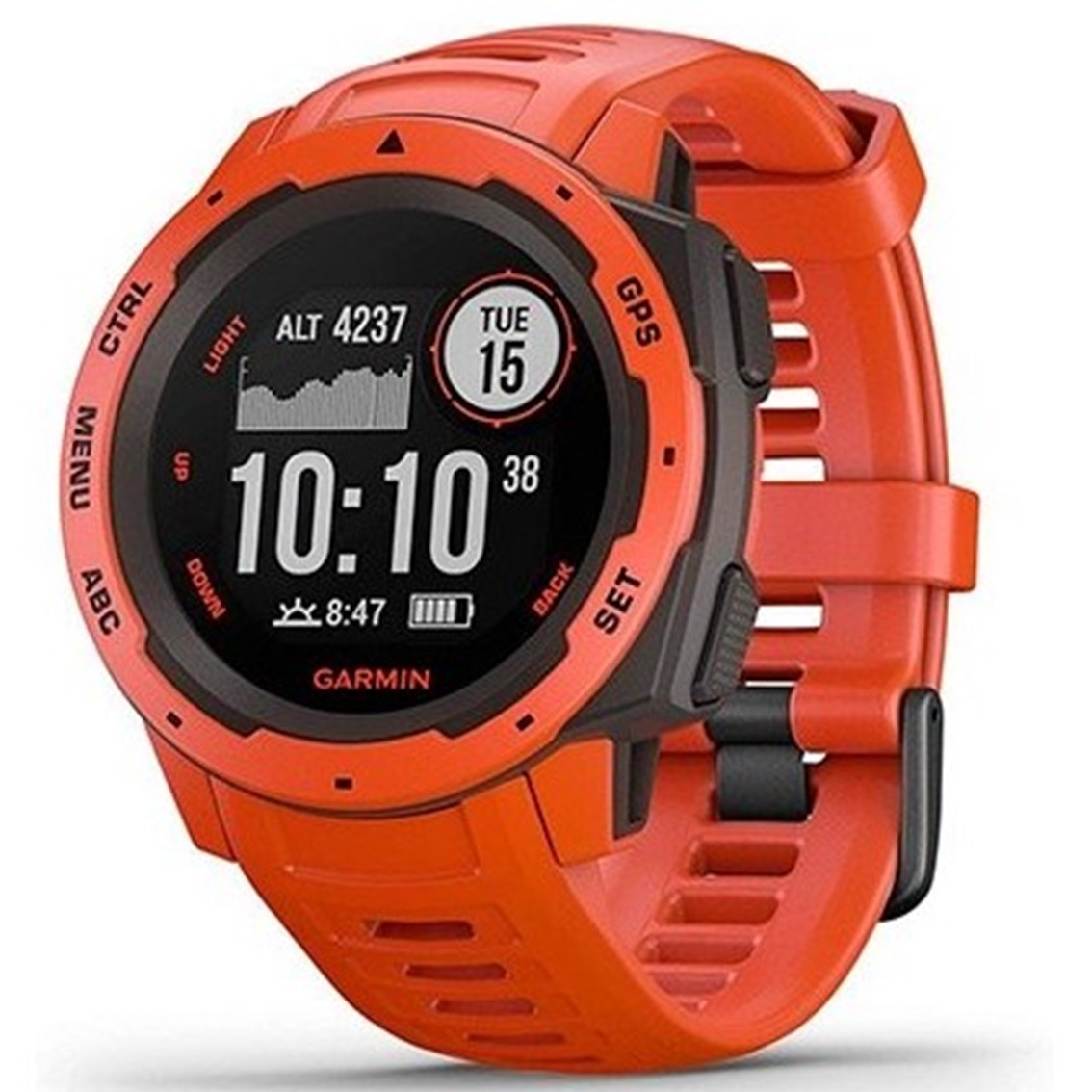Reloj smartwatch garmin instinct solar grafito f.cardiaca - gps - 45mm -  solar - acelerometro - bt - 10 atm - GARMIN